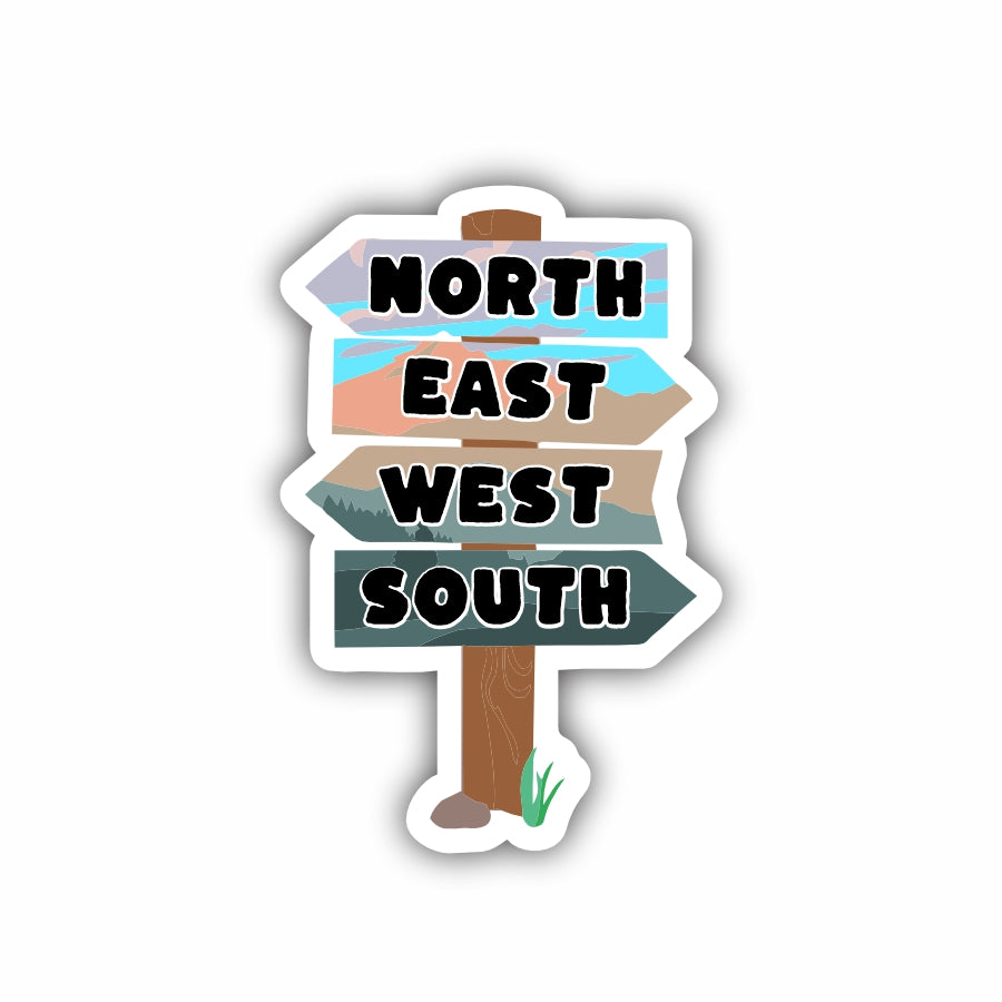 North East West South Signs