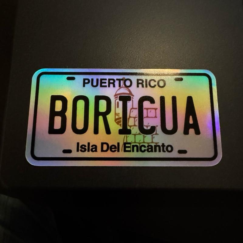 Puerto Rico License Plate Sticker Decal