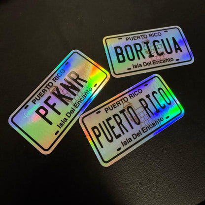 Puerto Rico License Plate Sticker Decal