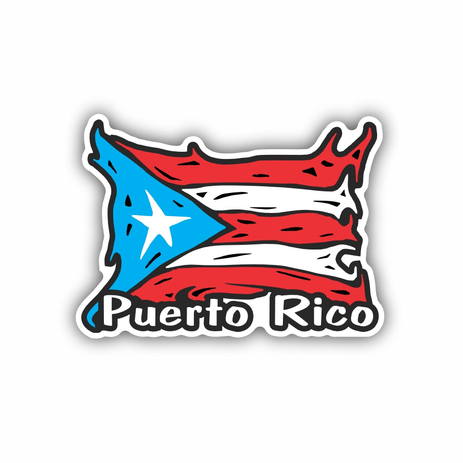 Puerto Rico Rustic Flag